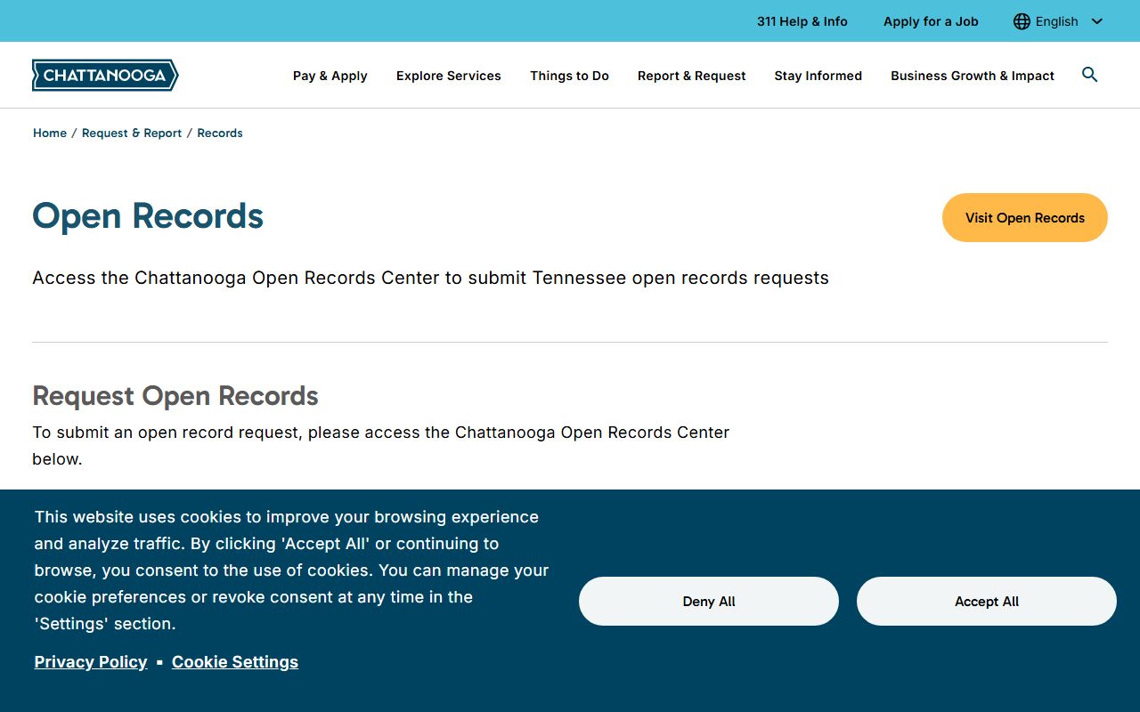 Chattanooga criminal history and open records center
