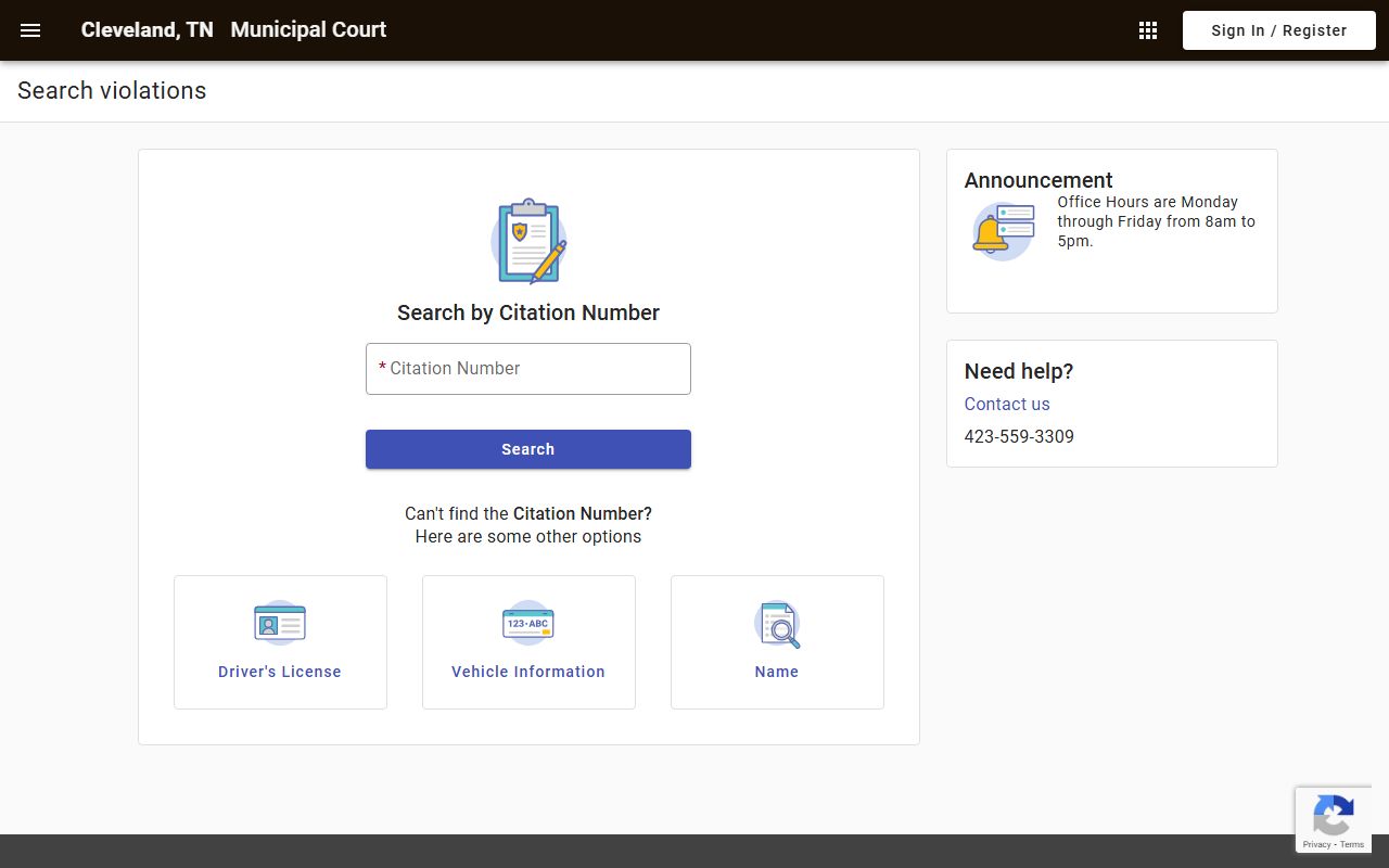 Cleveland Criminal History court payment source
