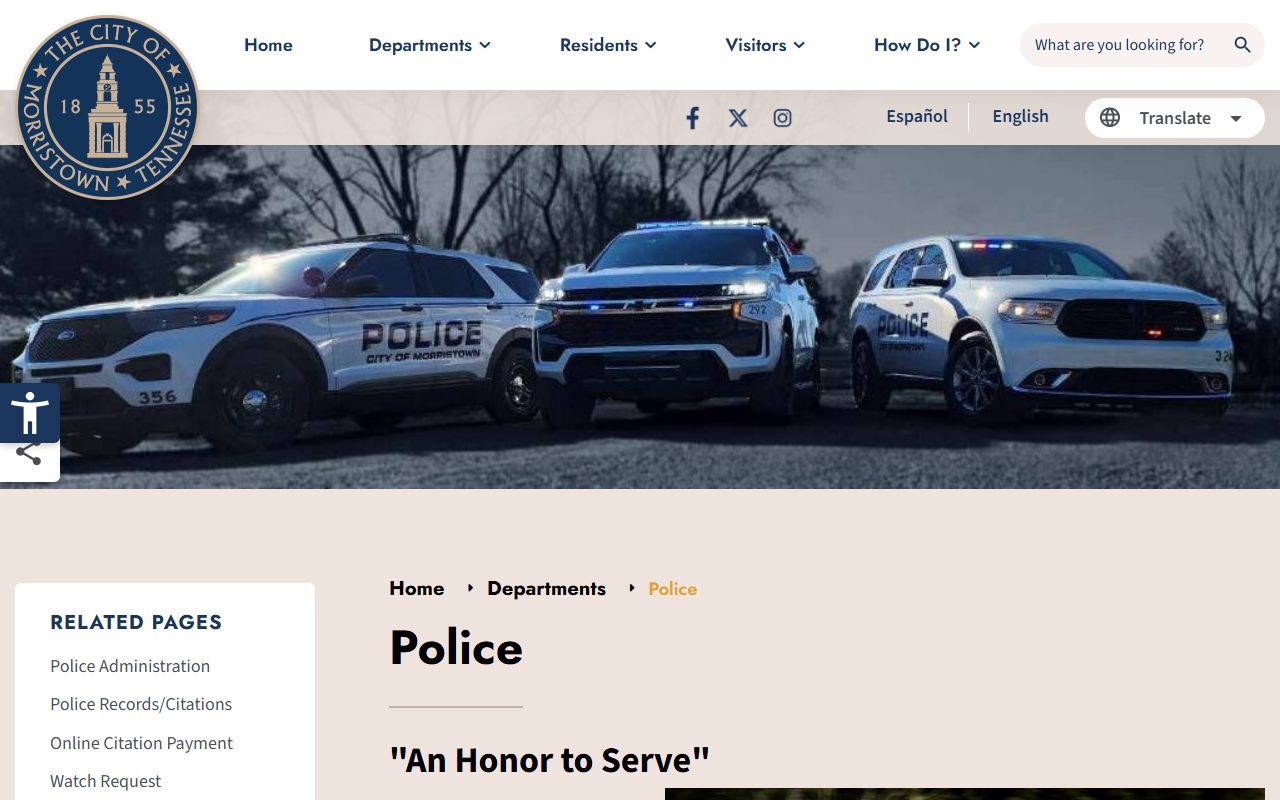 Morristown Criminal History police department source