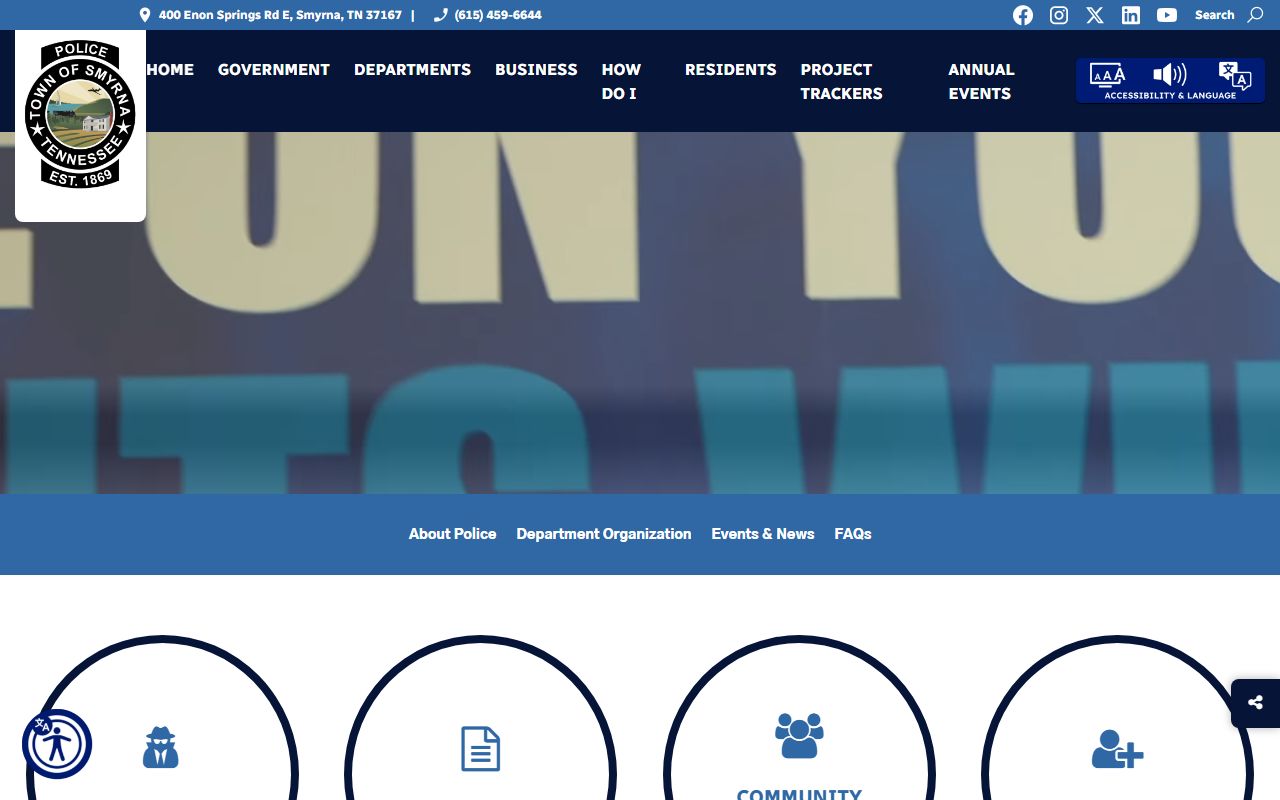 Smyrna Criminal History police department source