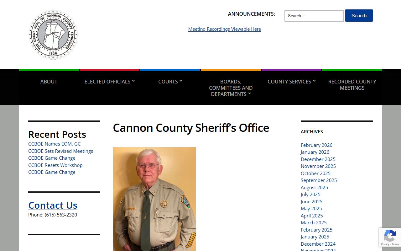 Cannon County Criminal History sheriff office source