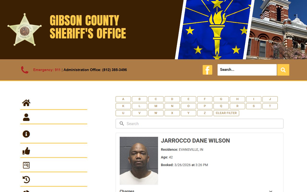 Gibson County Criminal History corrections and inmate lookup