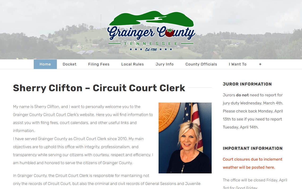 Grainger County Criminal History court resources