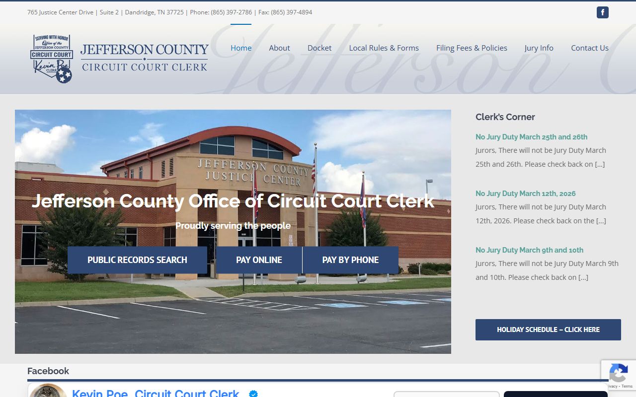 Jefferson County criminal history court portal source