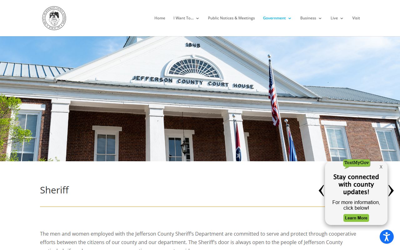 Jefferson County criminal history sheriff office source