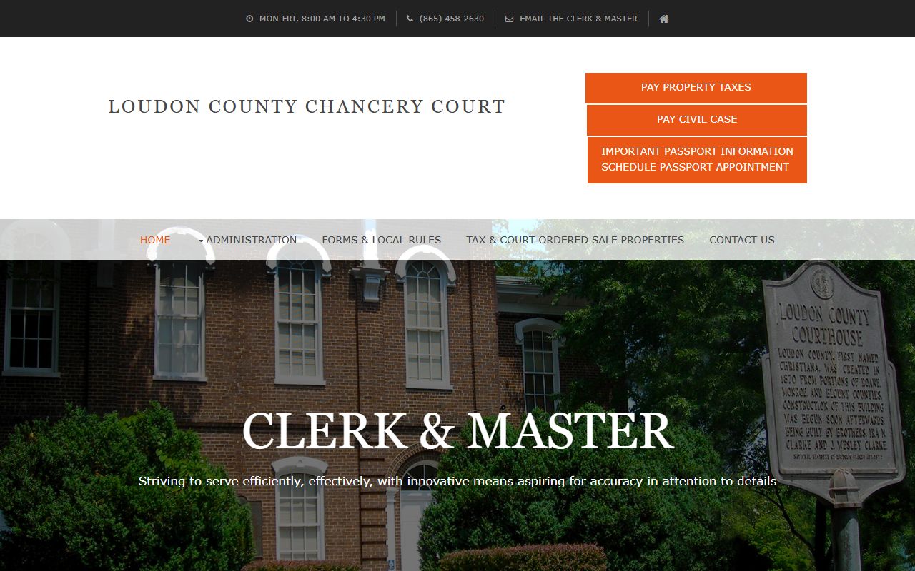 Loudon County Criminal History chancery court