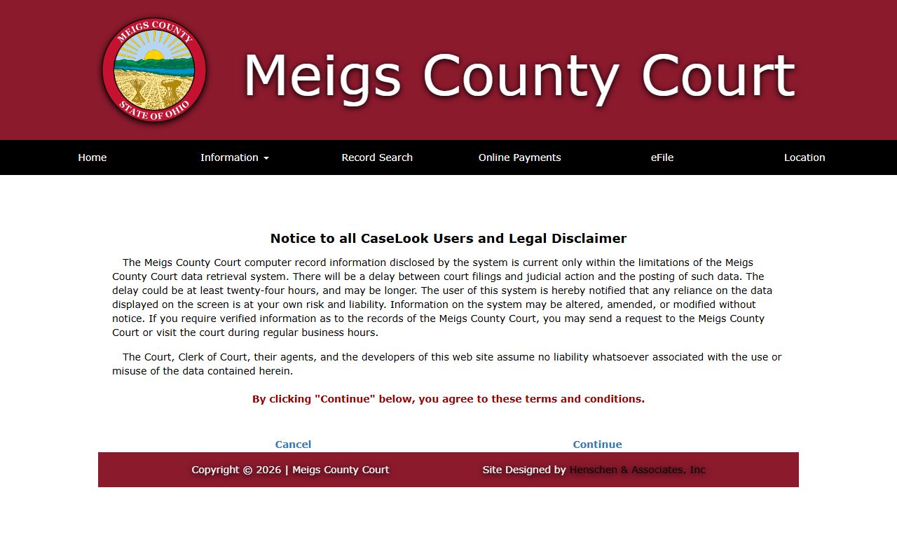 Meigs County Criminal History court records source