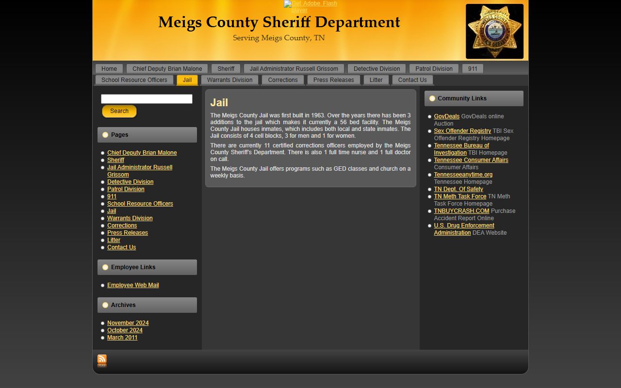 Meigs County Criminal History jail source