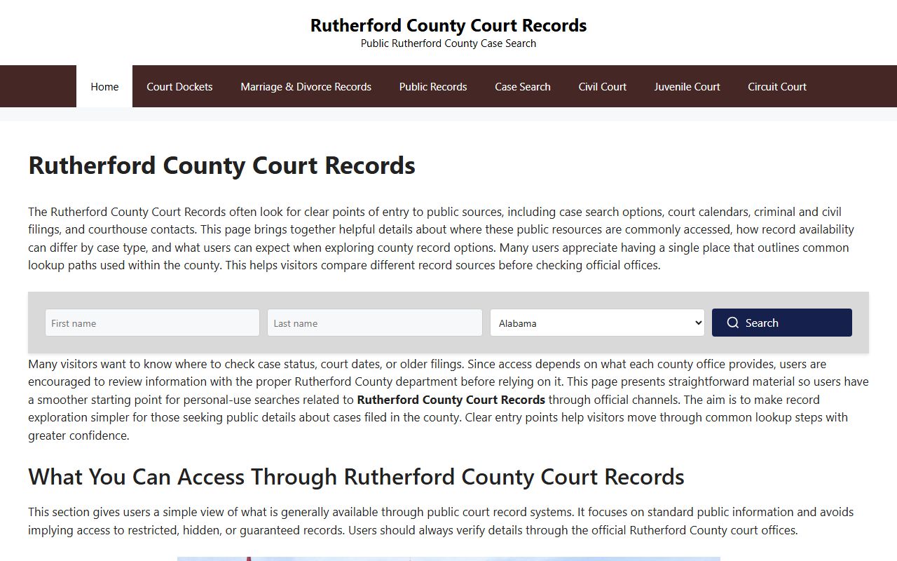 Rutherford County Criminal History county courts resources