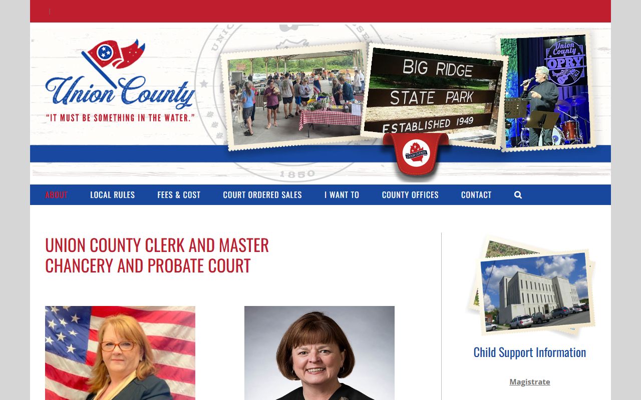 Union County Criminal History clerk and master