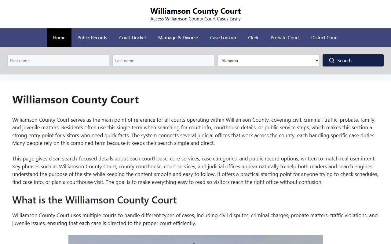 Franklin Criminal History Williamson County courts source